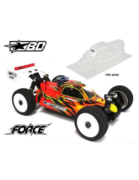 Carrocería sin pintar para Mugen MBX6 FORCE BUGGY Bitty Design