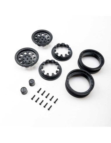 1.9 Raceline Daytona Beadlock Wheels  Black (2)