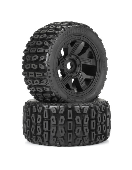 1-6 Brutus F-R 5.7" Monster Truck Tires MTD 24mm Black Ripper (2)