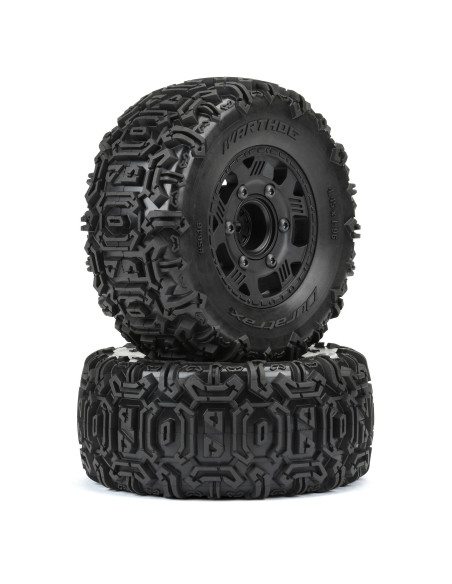 1-10 Warthog F-R 2.2"-3.0" SC Tires MTD 12 & 14mm Black Ripper (2)