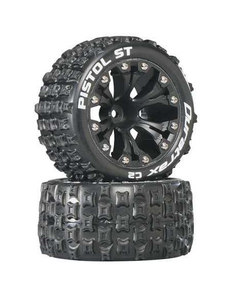 Pistol ST 2.8" Mounted 1-2" Offset C2 Tires  Black (2)