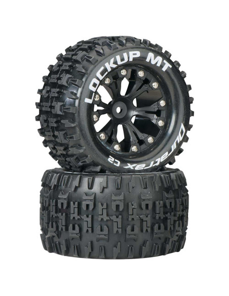 Lockup MT 2.8" 2WD Mounted Rear C2 Tires  Black (2)
