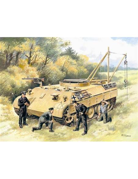 35342 Bergepanther with German Tank Crew