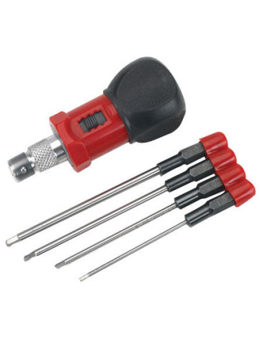 4-Piece Metric Hex Wrench Set with Handle