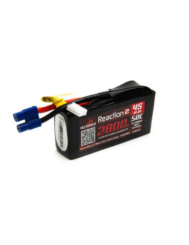 14.8V 2800mAh 4S 50C Reaction 2 LiPo Battery: EC3