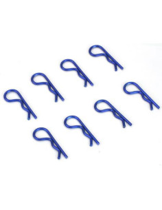 Anodized Body Clips  Blue (8)