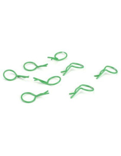 Bent Body Clips Green (8)