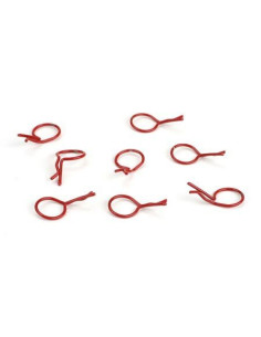 Bent Body Clips Red (8)