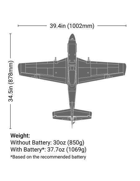 P-51D Mustang 1.0m BNF Basic with AS3X+ and SAFE Select