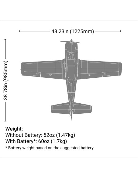 T-28 Trojan 1.2m PNP with Smart
