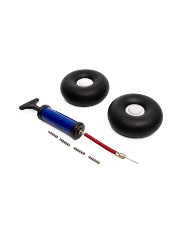 Inflatable Bead-Lock Rubber Tire Set: 120-130mm...