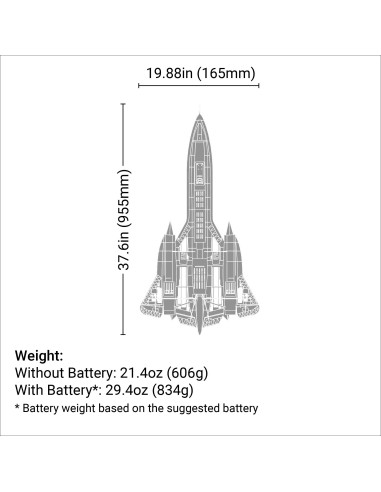 SR-71 Blackbird Twin 40mm EDF BNF Basic with...