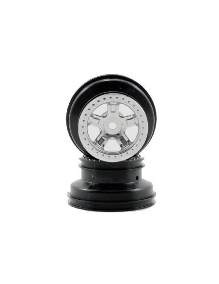 7072 Llantas cromadas satinadas para Slash VXL 1/16