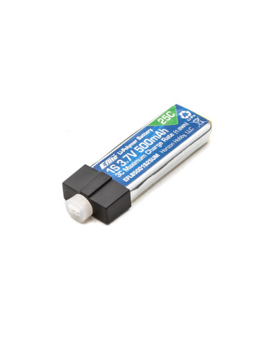 3.7V 500mAh 1S 25C LiPo Battery: PH 2.0...
