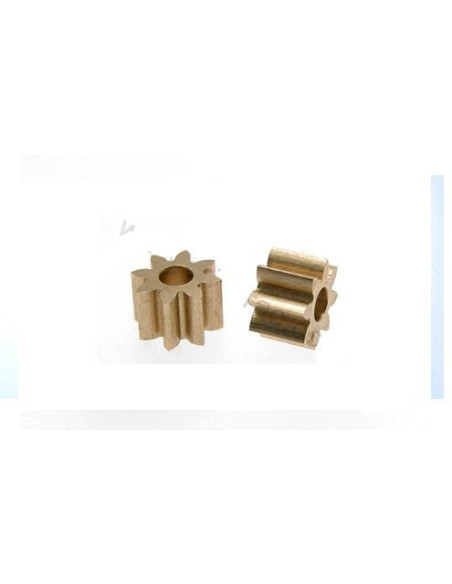 Piñón 8d. M50 Latón para eje 2mm. Scaleauto