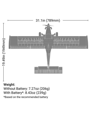 Micro DRACO 800mm BNF Basic with AS3X and SAFE...