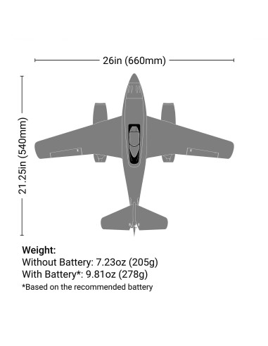 UMX Me 262 30mm EDF Jet BNF Basic with AS3X and...