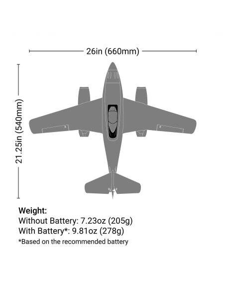 UMX Me 262 30mm EDF Jet BNF Basic with AS3X and SAFE Select  660mm