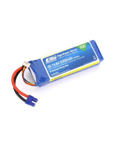 14.8V 3300mAh 4S 50C LiPo Battery: EC3