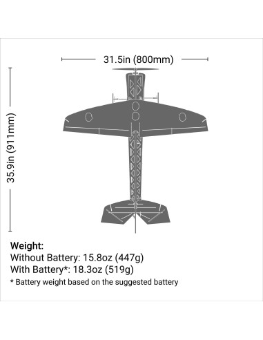 4-Site 3D FF (Flat Foamy) 800mm BNF Basic with...