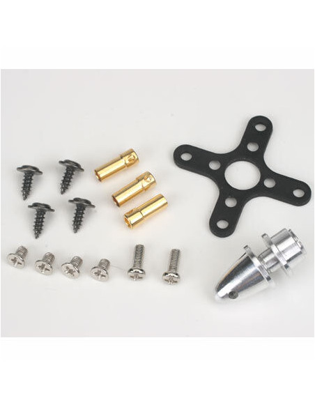 Park 370 Brushless Outrunner  1200Kv with 4mm Hollow Shaft: 3.5mm Bullet