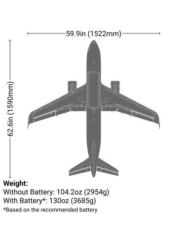 Airbus A320neo Twin 64mm EDF PNP