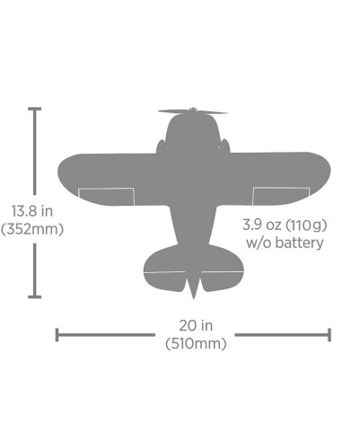 UMX Gee Bee R-2 510mm BNF Basic with AS3X and...