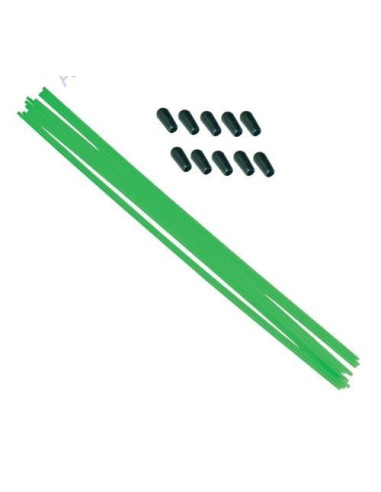 Tubo de antenta Verde Fluor. (10 unidades) con tapón