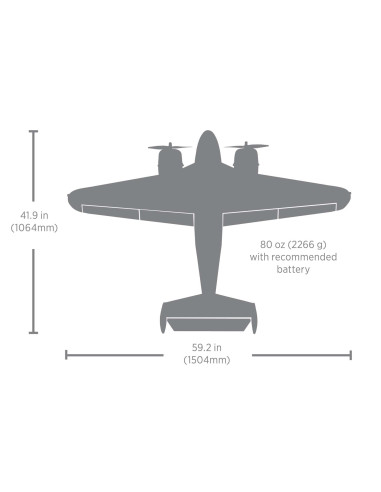 Beechcraft D18-RC-45J 1.5m PNP
