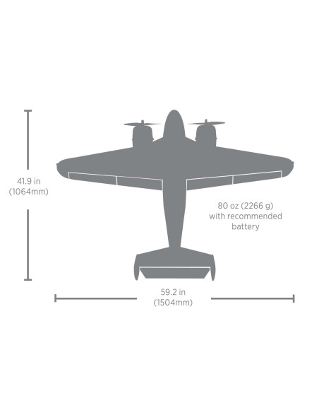 Beechcraft D18-RC-45J 1.5m PNP