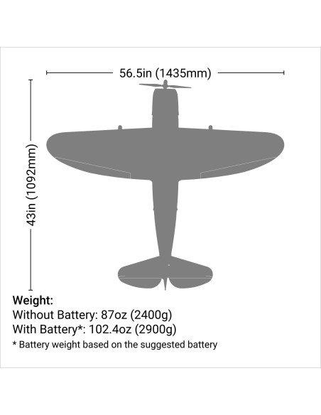 Fun Scale P-47 Thunderbolt PNP  58.4"