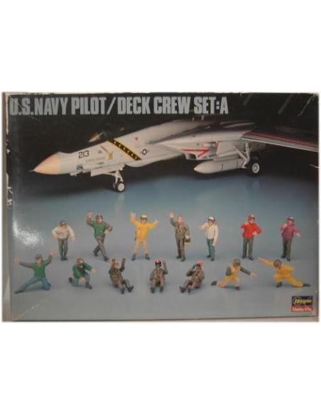 36006 - 30 FIGURINES US NAVY PILOT DECK CREW SET :A AU 1/48 HASEGAWA