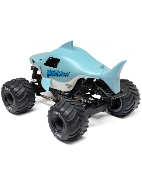 1-18 Mini LMT Megalodon 2S 4X4 RTR Brushed Monster Truck (Battery & Charger Included)  Blue