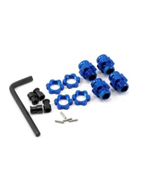6856X Traxxas Aluminum 17mm Wheel Adapter Set (Blue) (4)