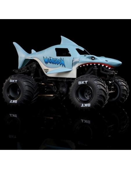 1-18 Mini LMT Megalodon 2S 4X4 RTR Brushed Monster Truck (Battery & Charger Included)  Blue