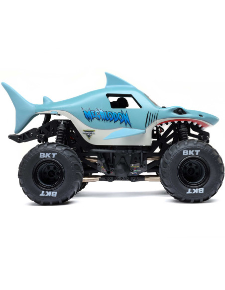 1-18 Mini LMT Megalodon 2S 4X4 RTR Brushed Monster Truck (Battery & Charger Included)  Blue