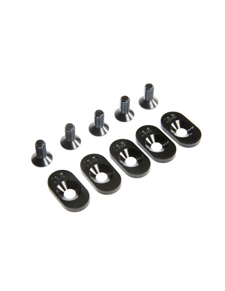 Engine Mount Insert and Screws 18.5T  Black (5): 5ive-T 2.0 (fits 62T spur)