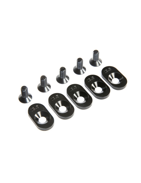 Engine Mount Insert and Screws 19.5T  Black (5): 5ive-T 2.0 (fits 62T spur)