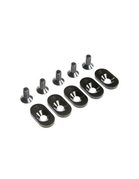 Engine Mount Insert and Screws 19T  Black (5): 5ive-T 2.0 (fits 62T spur)