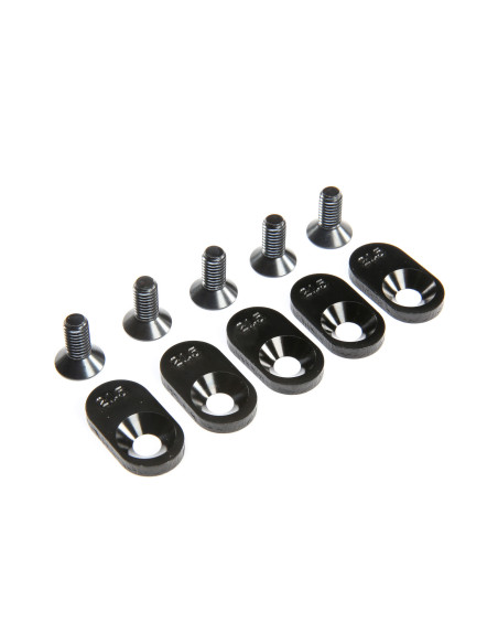 Engine Mount Insert and Screws 21.5T  Black (5): 5ive-T 2.0 (fits 62T spur)
