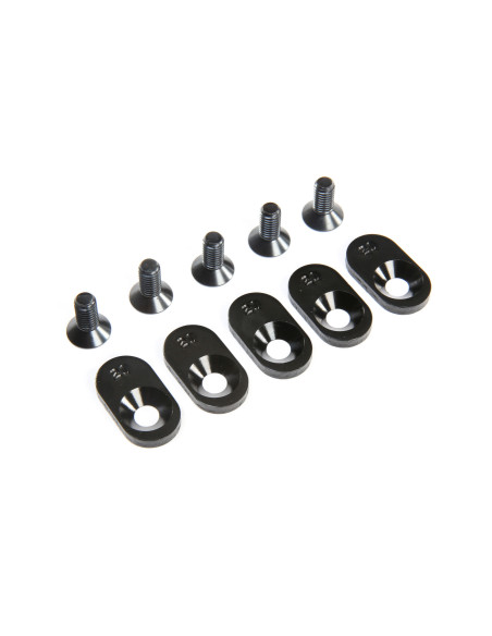 Engine Mount Insert and Screws 21T  Black (5): 5ive-T 2.0 (fits 62T spur)