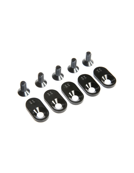 Engine Mount Insert and Screws 22T  Black (5): 5ive-T 2.0 (fits 62T spur)