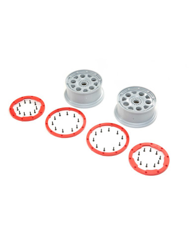 1-5 Front-Rear 4.75 Beadlock Wheels  24mm Hex...