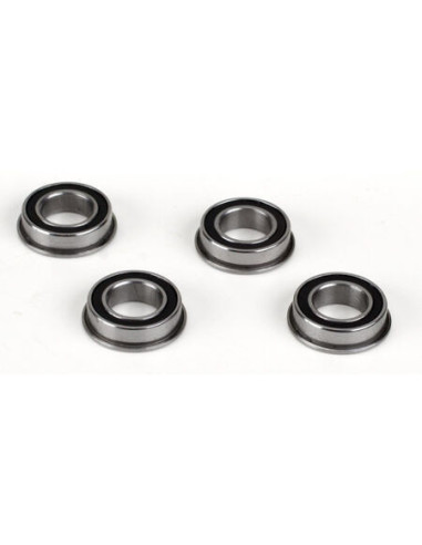 8x14x4 Flanged Rubber Seal Ball Bearing (4): 8X...
