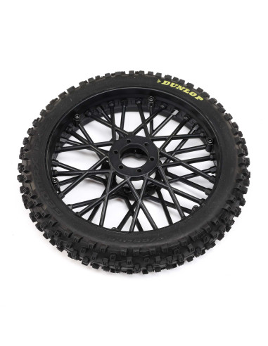 Dunlop MX53 Front Tire Mounted  Black: Promoto-MX