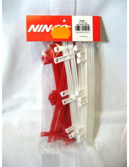 12 Vallas rojas y blancas Ninco