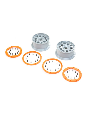 1-5 Front-Rear 4.75 Beadlock Wheels  24mm Hex...