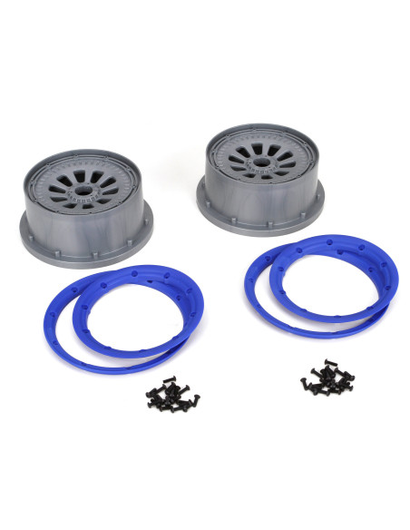 1-5 Wheel and Beadlock Set 4.75  24mm Hex  Blue (2): 5IVE-T