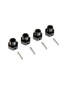 17mm Wheel Hex  Black (4):...
