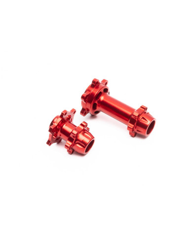 Aluminum Hub Set  Machined  Red: Promoto-MX